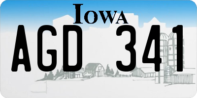 IA license plate AGD341