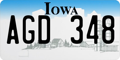 IA license plate AGD348