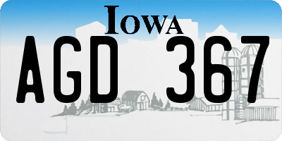 IA license plate AGD367