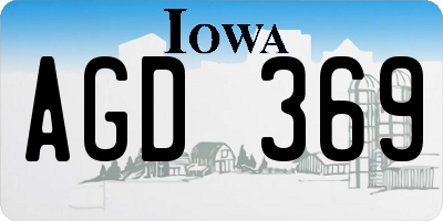 IA license plate AGD369