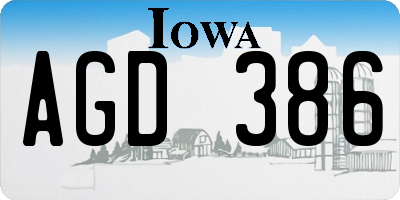 IA license plate AGD386