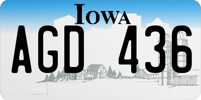 IA license plate AGD436