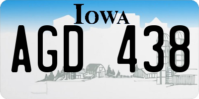 IA license plate AGD438