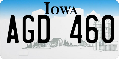 IA license plate AGD460