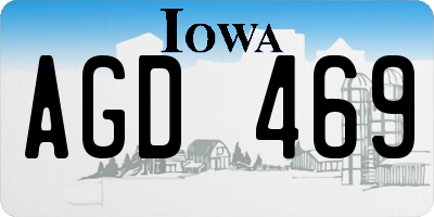 IA license plate AGD469