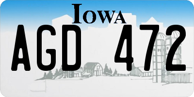 IA license plate AGD472