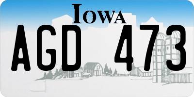 IA license plate AGD473