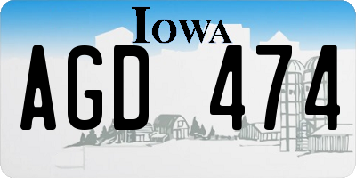 IA license plate AGD474