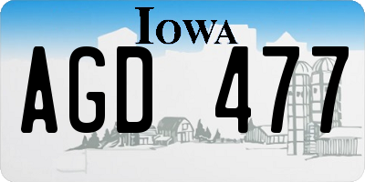 IA license plate AGD477