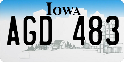 IA license plate AGD483