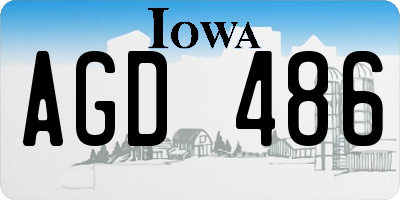 IA license plate AGD486