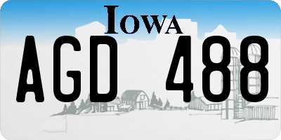 IA license plate AGD488