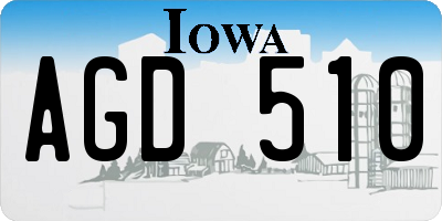 IA license plate AGD510