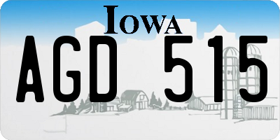 IA license plate AGD515