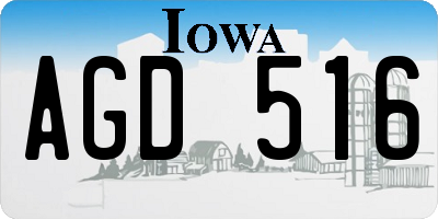 IA license plate AGD516