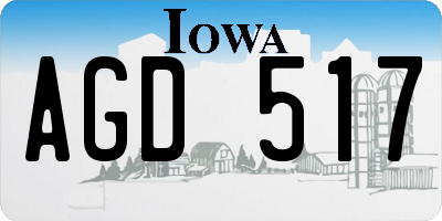IA license plate AGD517