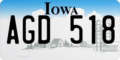 IA license plate AGD518