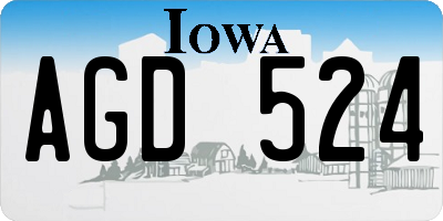 IA license plate AGD524