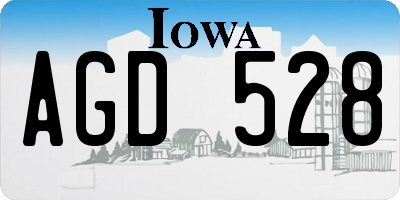 IA license plate AGD528