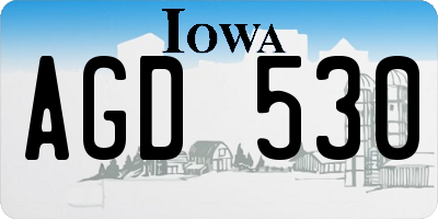 IA license plate AGD530