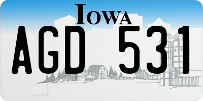 IA license plate AGD531