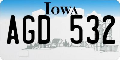 IA license plate AGD532