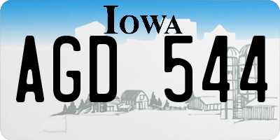 IA license plate AGD544