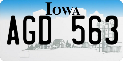 IA license plate AGD563