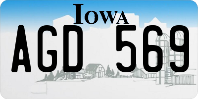 IA license plate AGD569