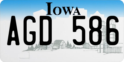 IA license plate AGD586