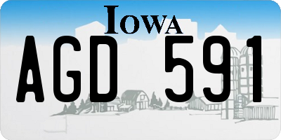 IA license plate AGD591