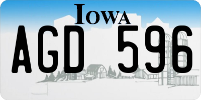 IA license plate AGD596