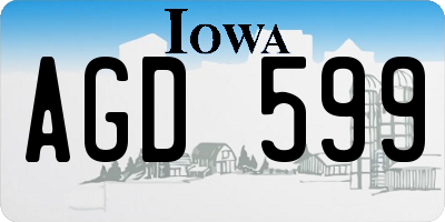 IA license plate AGD599