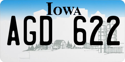 IA license plate AGD622