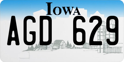 IA license plate AGD629