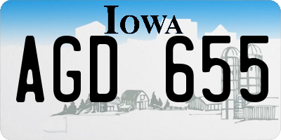 IA license plate AGD655