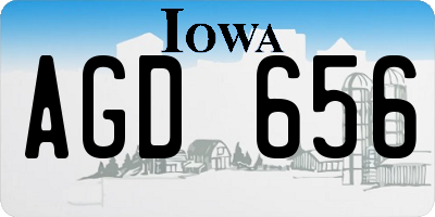 IA license plate AGD656