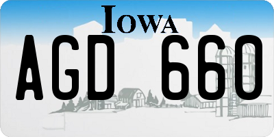 IA license plate AGD660