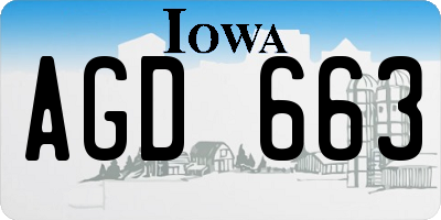 IA license plate AGD663