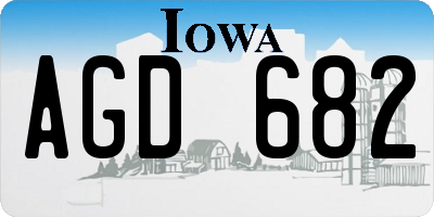 IA license plate AGD682