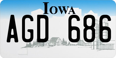 IA license plate AGD686