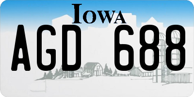 IA license plate AGD688
