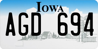 IA license plate AGD694