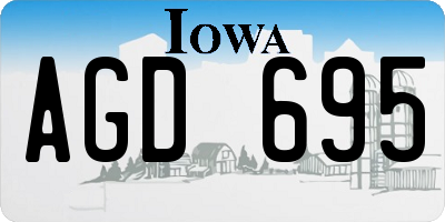 IA license plate AGD695