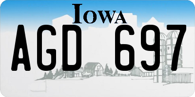 IA license plate AGD697