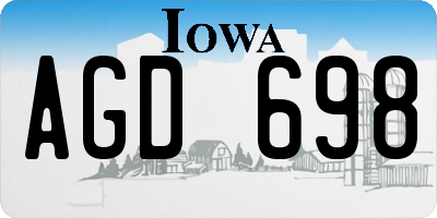 IA license plate AGD698