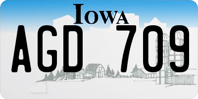 IA license plate AGD709