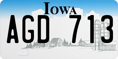 IA license plate AGD713