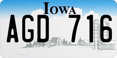 IA license plate AGD716
