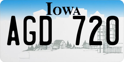 IA license plate AGD720
